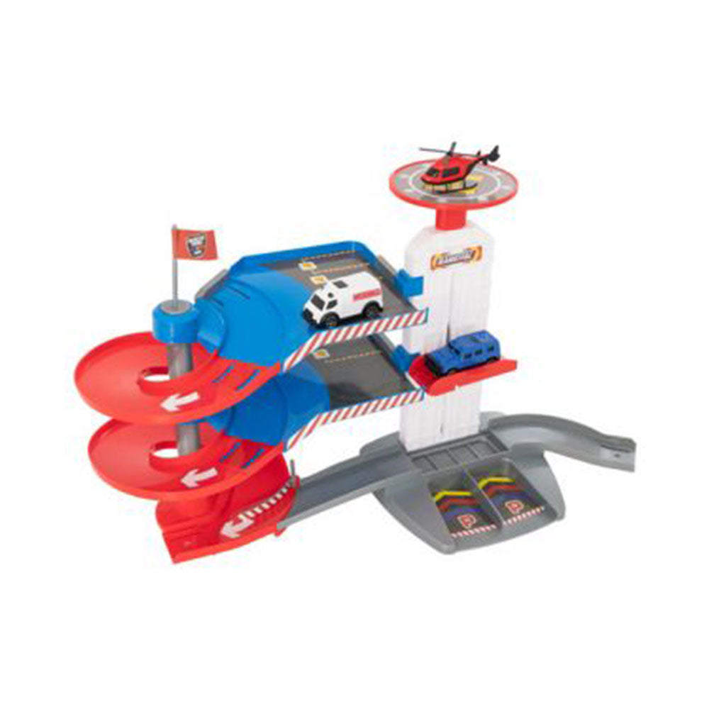 Teamsterz Emergency Park and Drive with 3 Mini Cars Playset