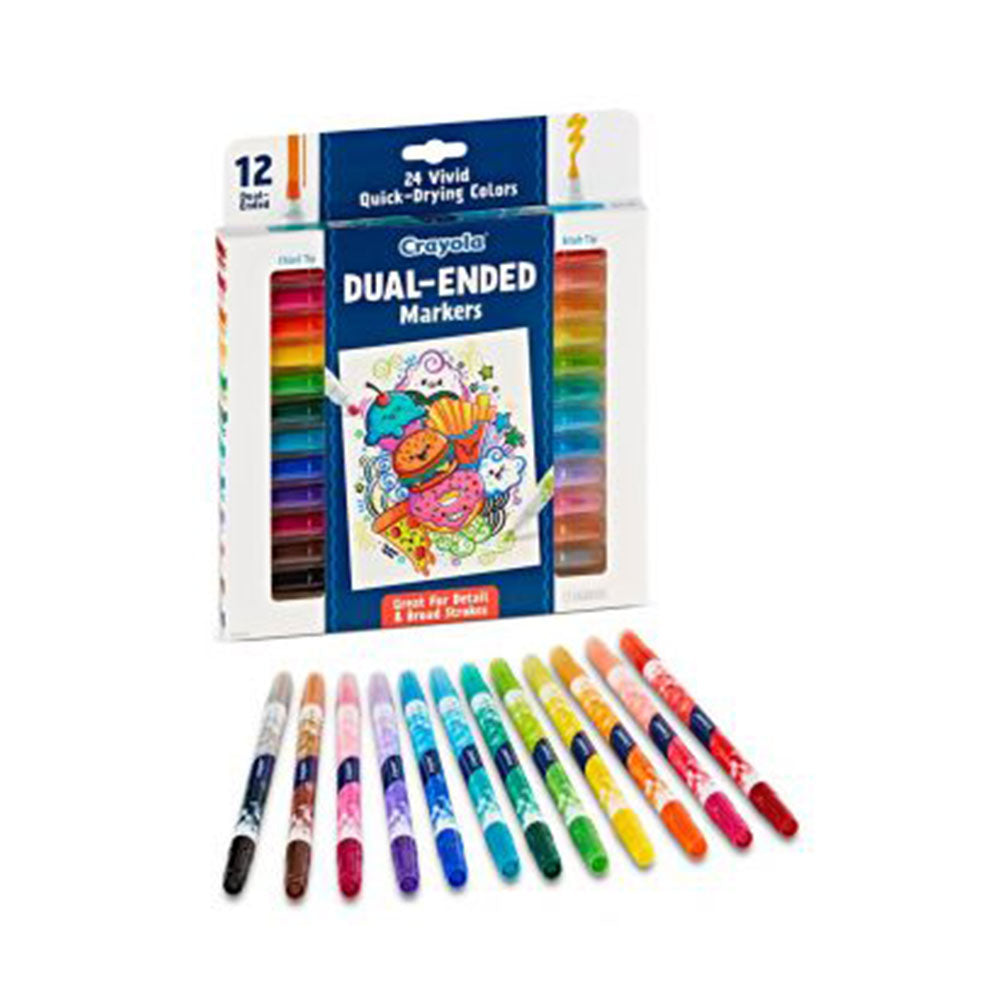 Crayola Dual-Ended Markers (Pack of 12)