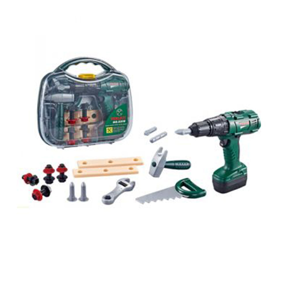 Craftsman Tool Case Kit med leksaksborr och tillbehör
