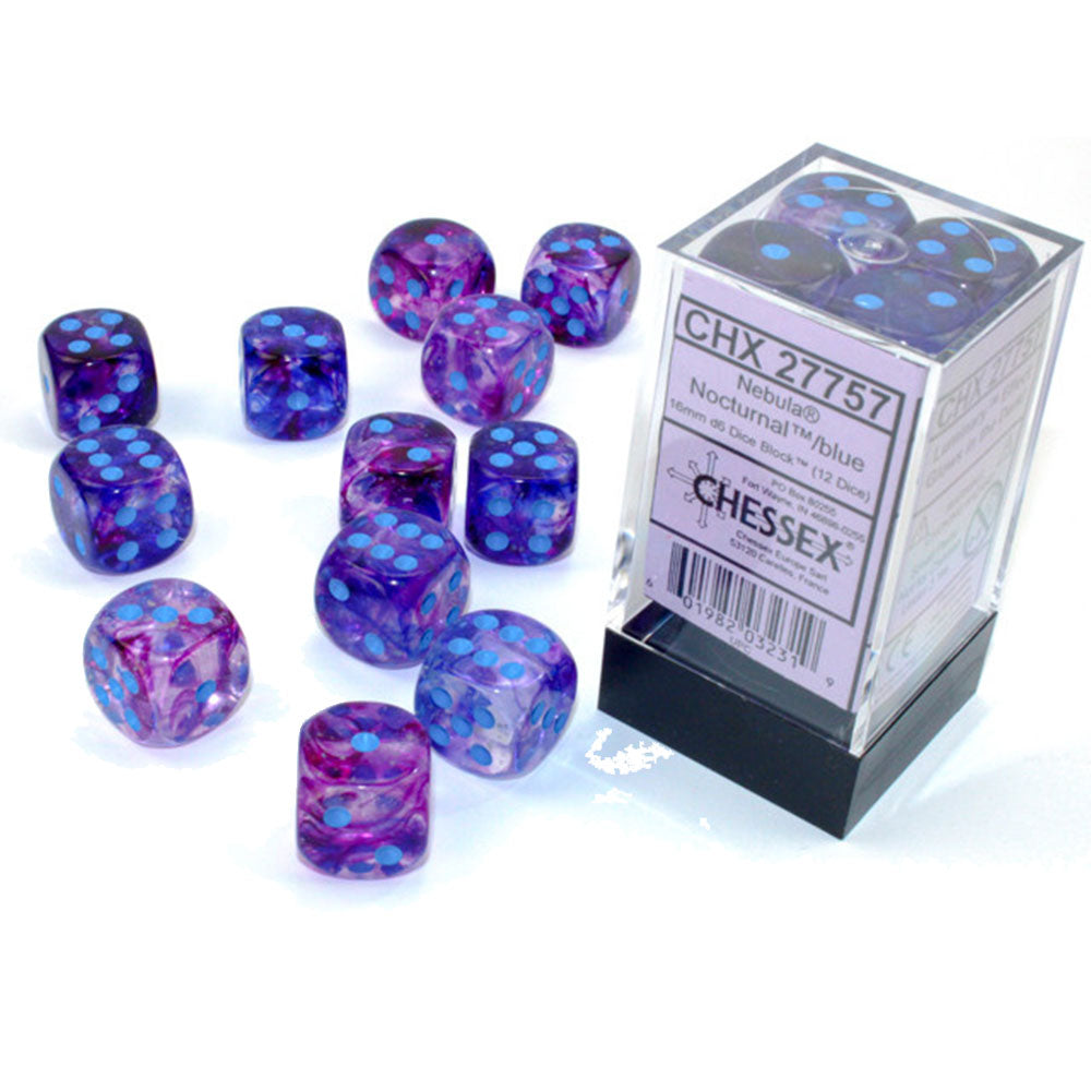 Nebula Chessex 16mm D6 Dice Block