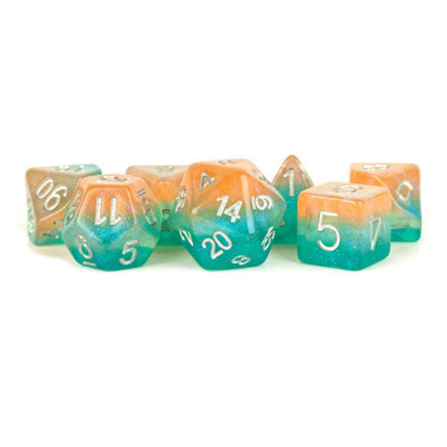 MDG Layer Stardust Resin Polyhedral Dice Set 16mm