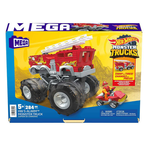 MEGA Hot Wheels Monster Trucks 5-Alarm Fire Truck Toy