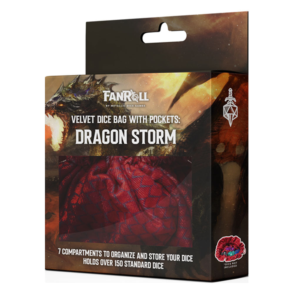 Würfeltasche mit Samtfach und Taschen Dragon Storm
