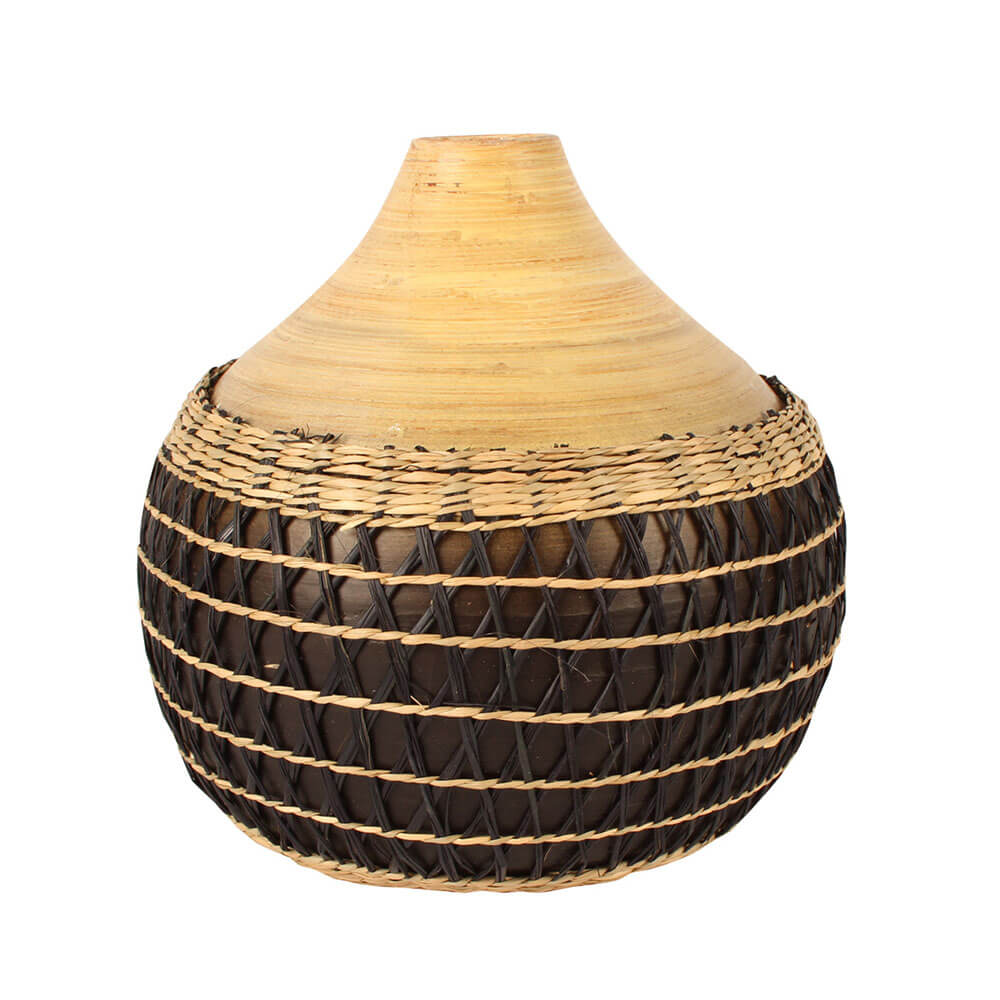 Vaso decorativo de bambu Abui