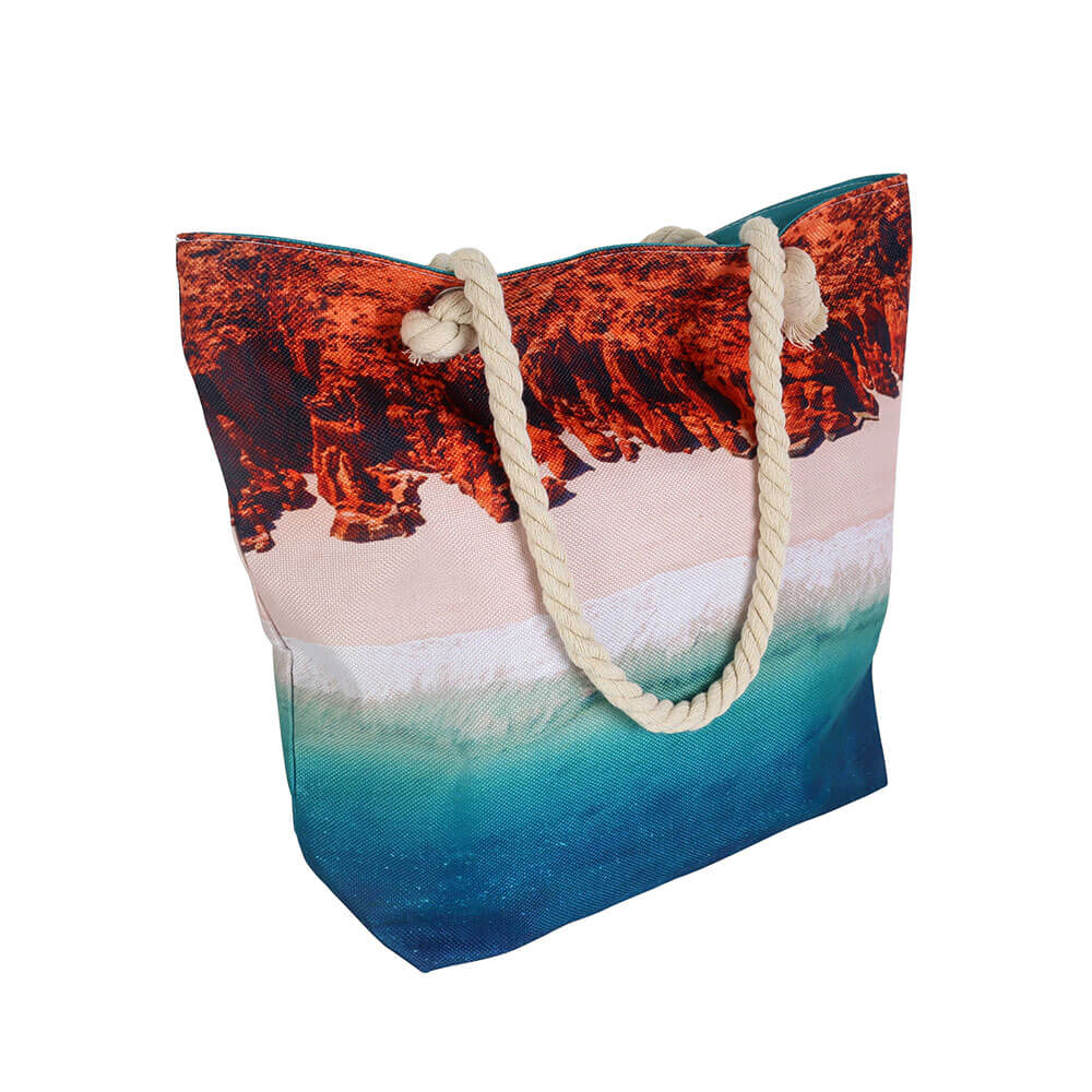 Strandtasche mit Innenreißverschluss (50x45x15cm)