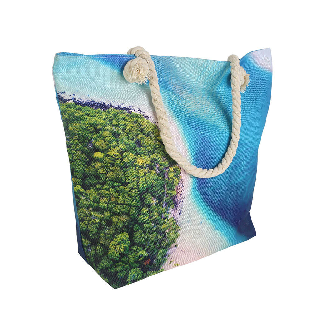 Strandtasche mit Innenreißverschluss (50x45x15cm)