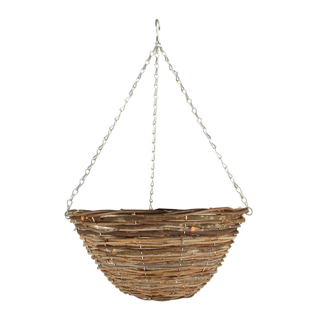 Rattan Hanging Basket (Dark)