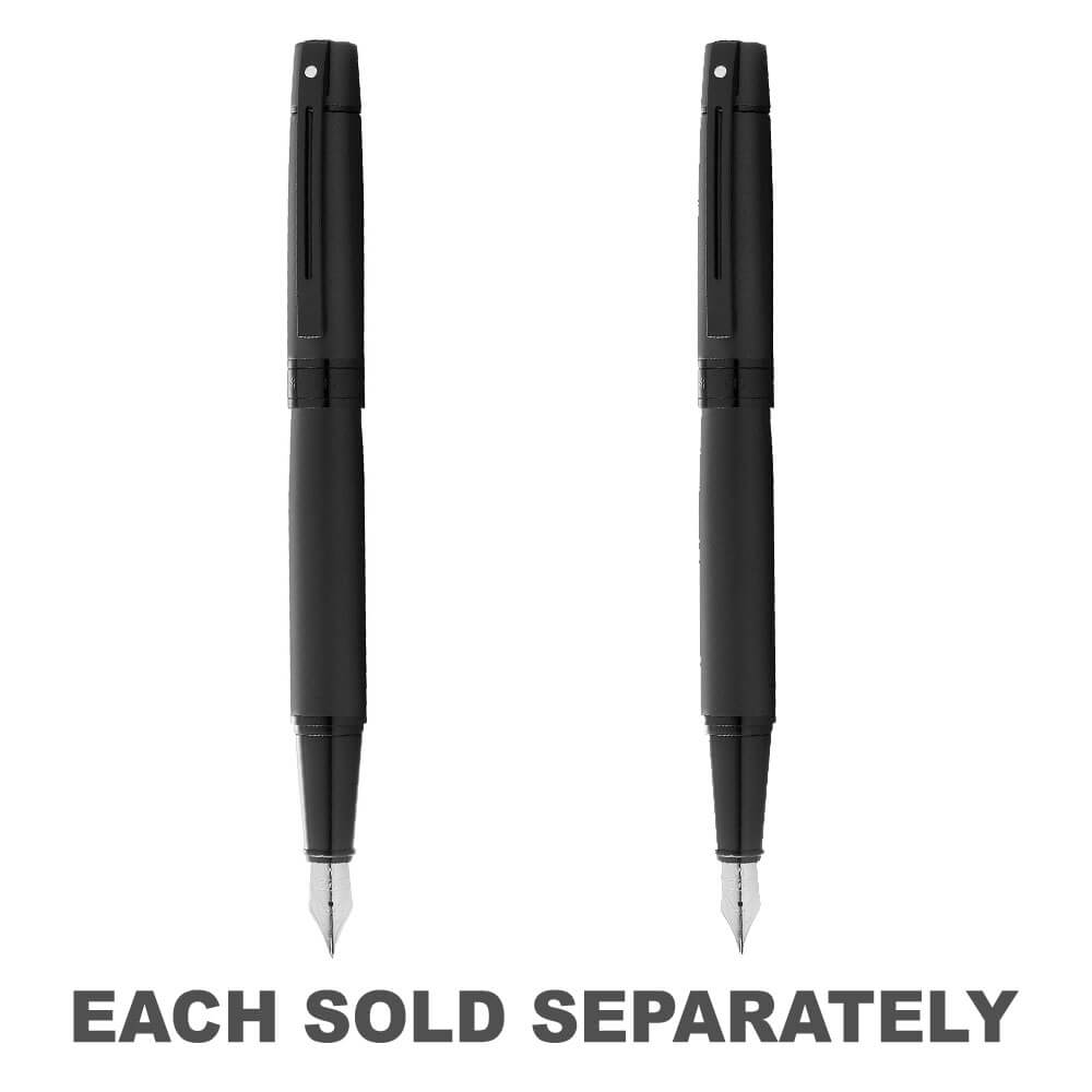 Sheaffer 300 reservoarpenna med svart kant (mattsvart)