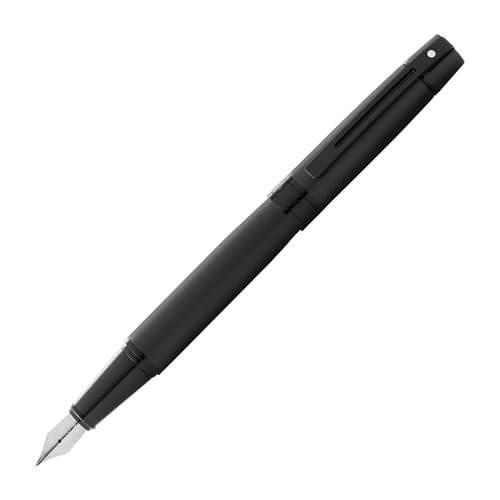 Penna stilografica Sheaffer 300 con finiture nere (nero opaco)