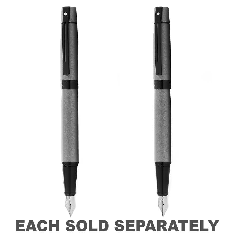 Sheaffer 300 fyllepenn med svart dekor (mattgrå)