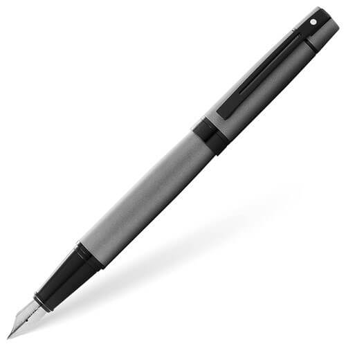 Sheaffer 300 fyllepenn med svart dekor (mattgrå)