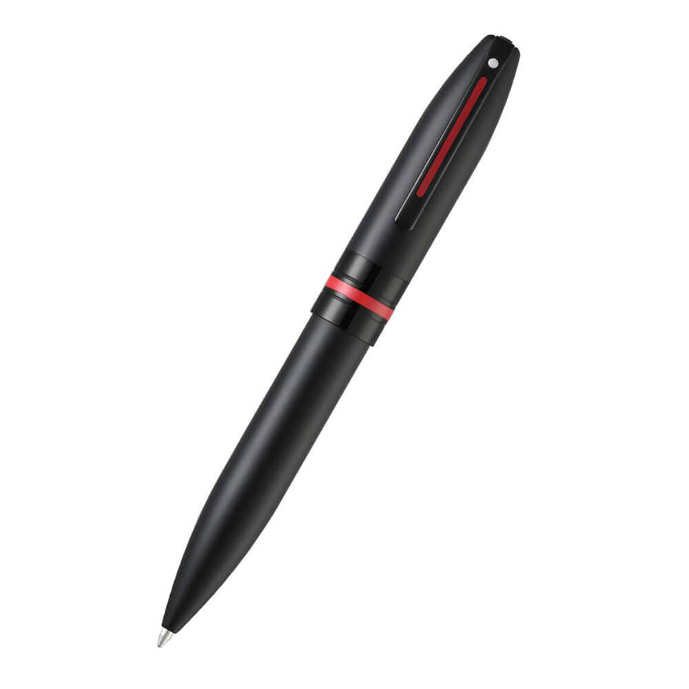  Icon Kugelschreiber mit glänzend schwarzem PVD-Besatz