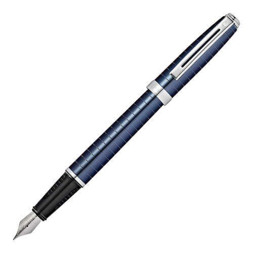 Prelude Fountain Pen w/ Engraved Lines (Cobalt Blue)