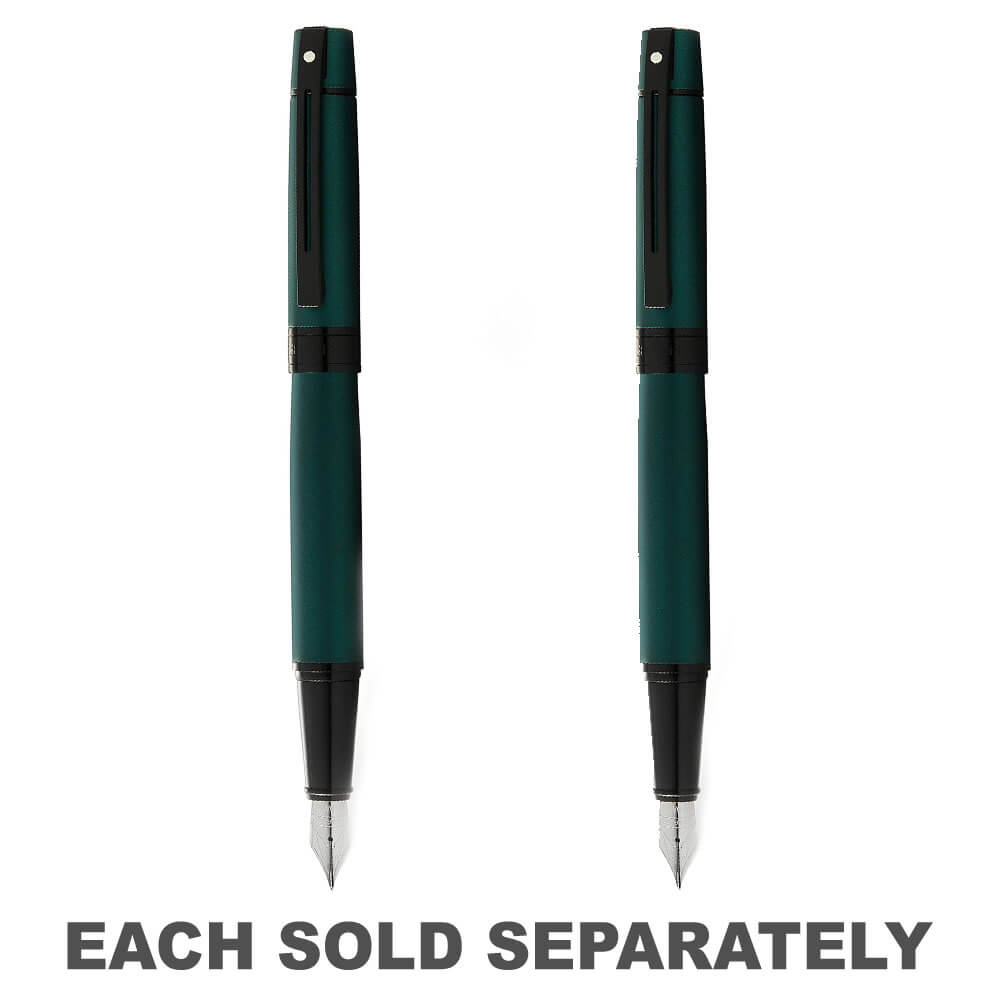 Penna stilografica Sheaffer 300 con finiture nere (verde opaco)