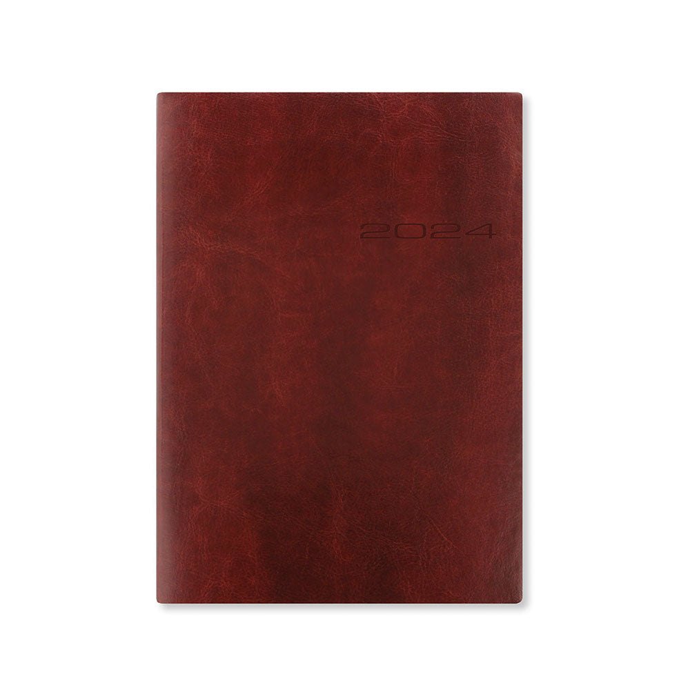 Letts 2024 Lecassa A6+ Weekly Multilingual Diary (Brown)