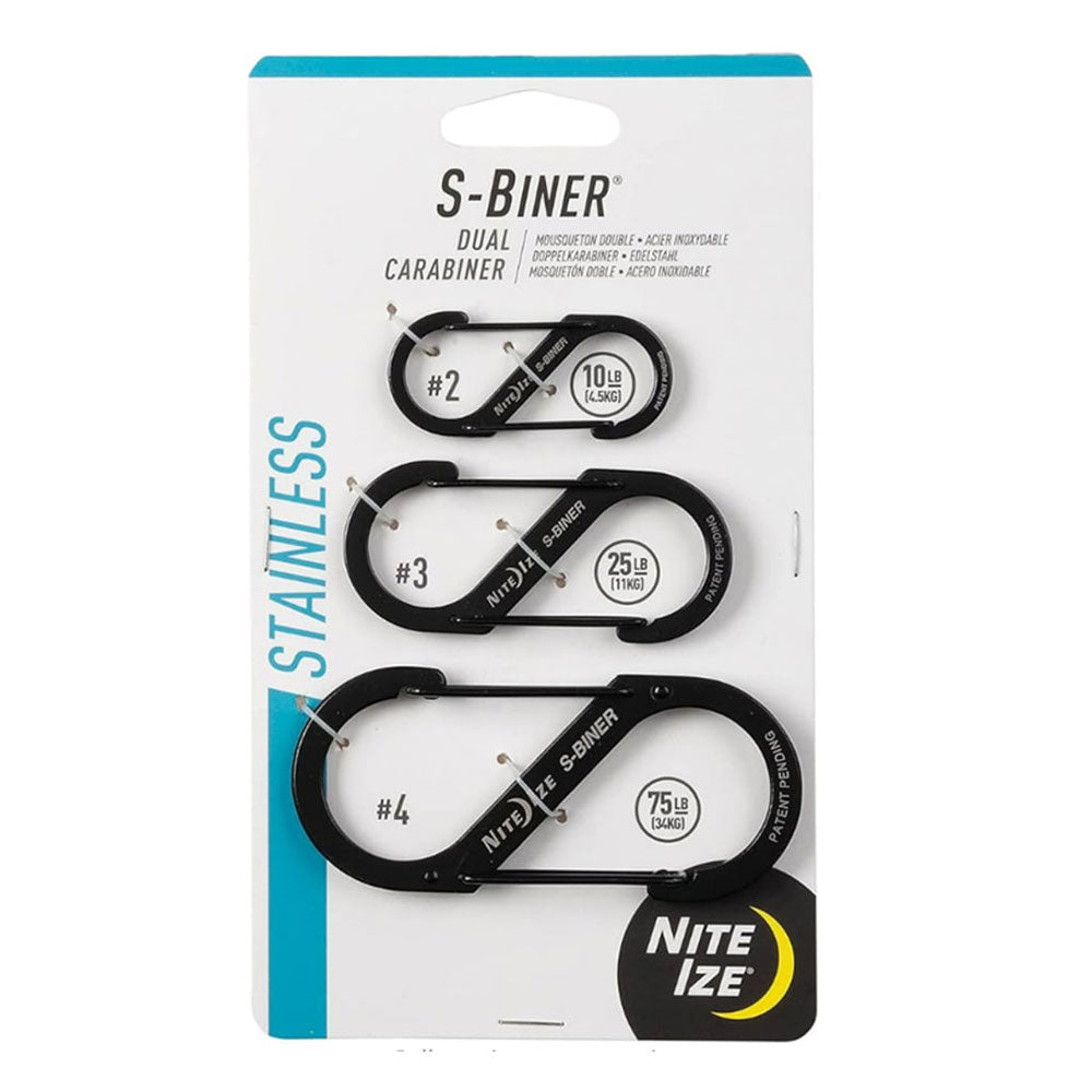 Nite Ize S-Biner Size 2/3/4 (Black)