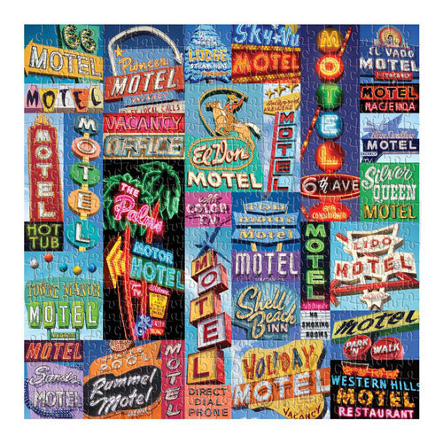 Galison Vintage Motel Signs Puzzle 500pc