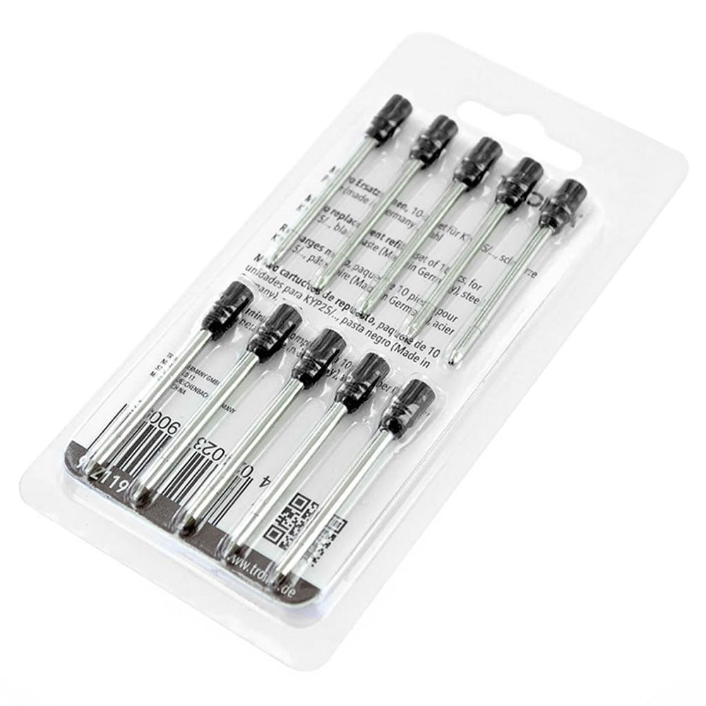Ricarica penna per micro-strumenti da costruzione Troika, 10 pezzi (nera)