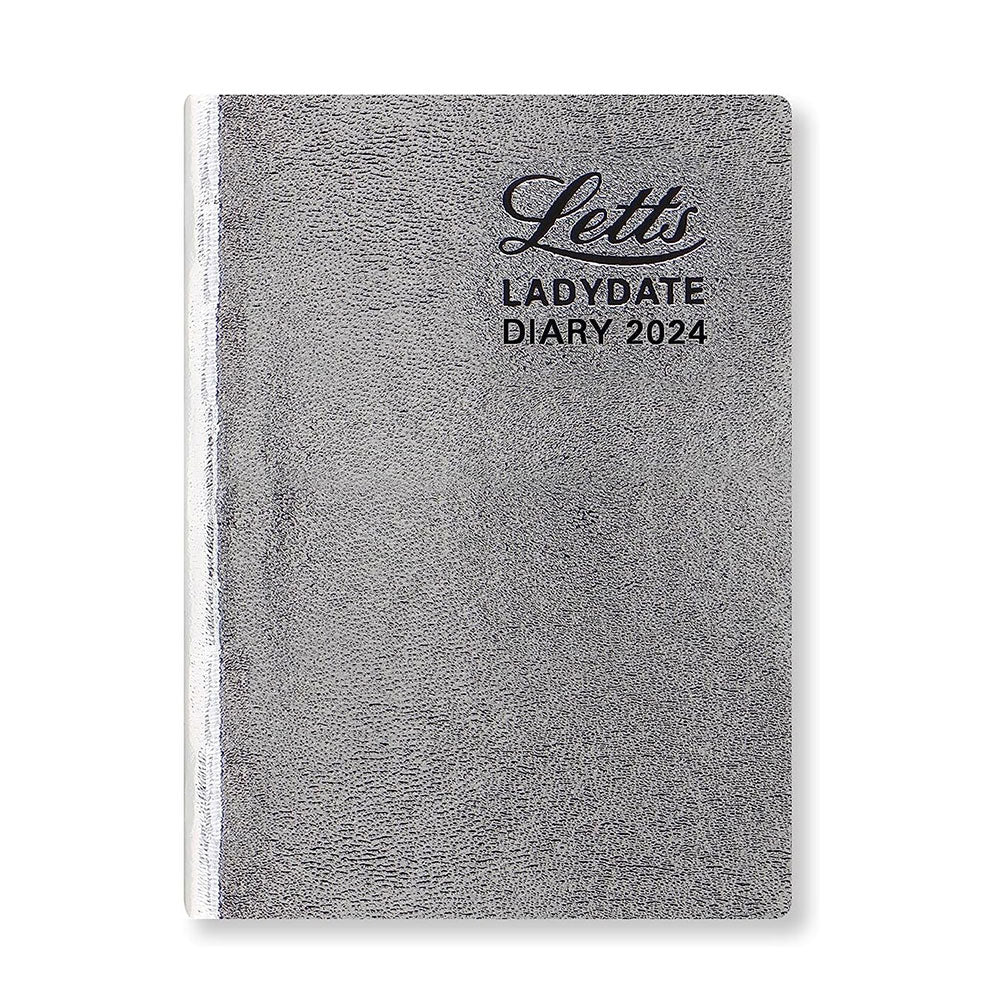 Letts 2024 Ladydate Mini Pocket 2 Day to Page Diary (Silver)