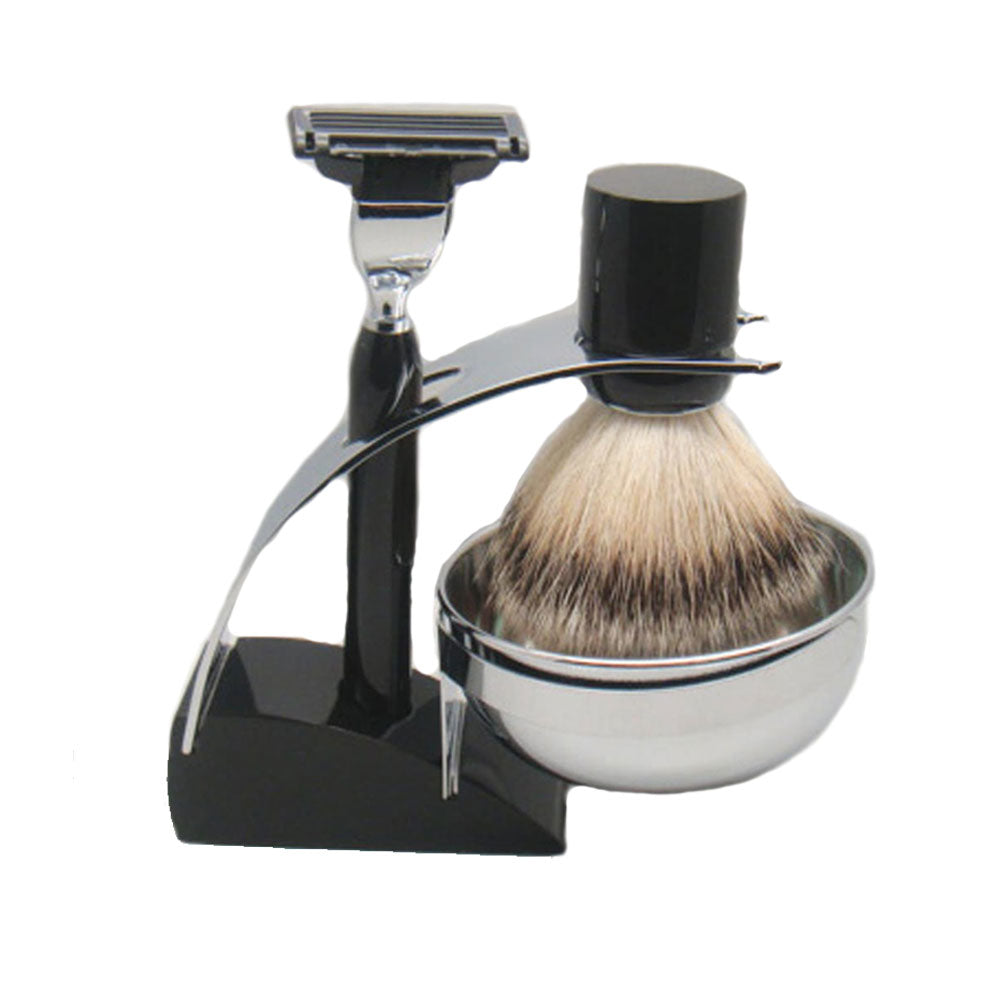 Comoy Razor Set Comoy Shaving Stand Set (Black) - LatestBuy