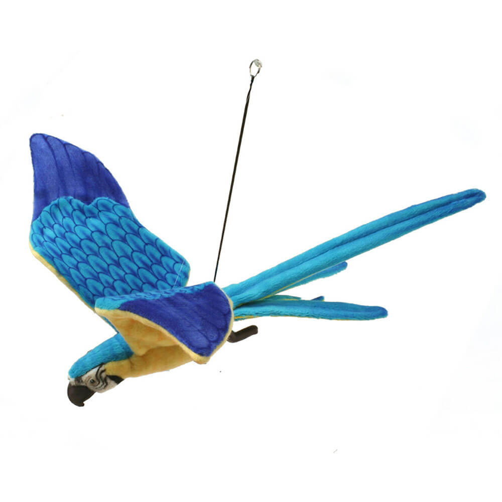  Hansa fliegender blauer und gelber Ara