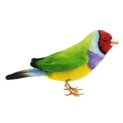 Realistic Gouldian Finch Bird Plush Toy 13cm