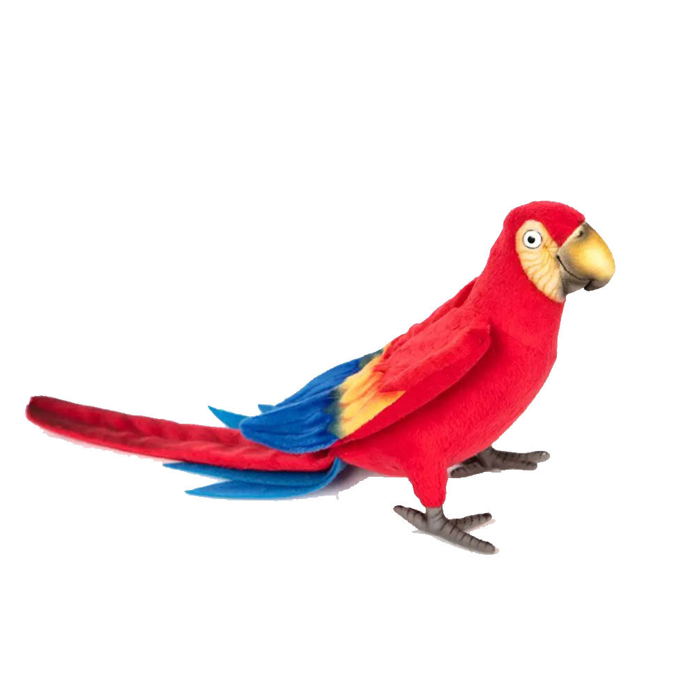 Realistisches Ara-Vogel-Plüschtier 40 cm (scharlachrot)