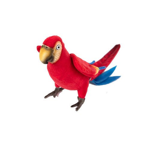 Realistisk ara fugl plysj leketøy 40 cm (skarlagenrød)