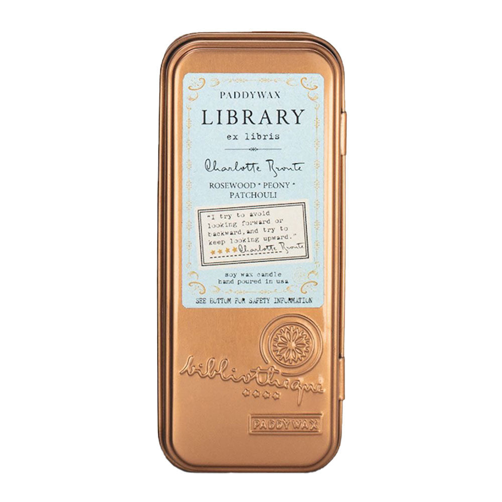 Paddywax Library Two Wick Travel Candle in Tin