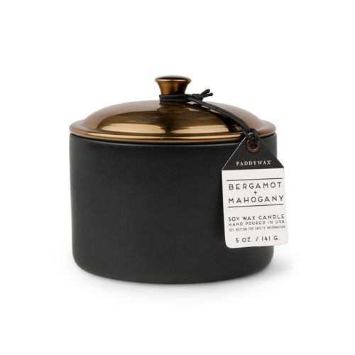 Hygge Bergamott mahogonljus i keramik (svart)