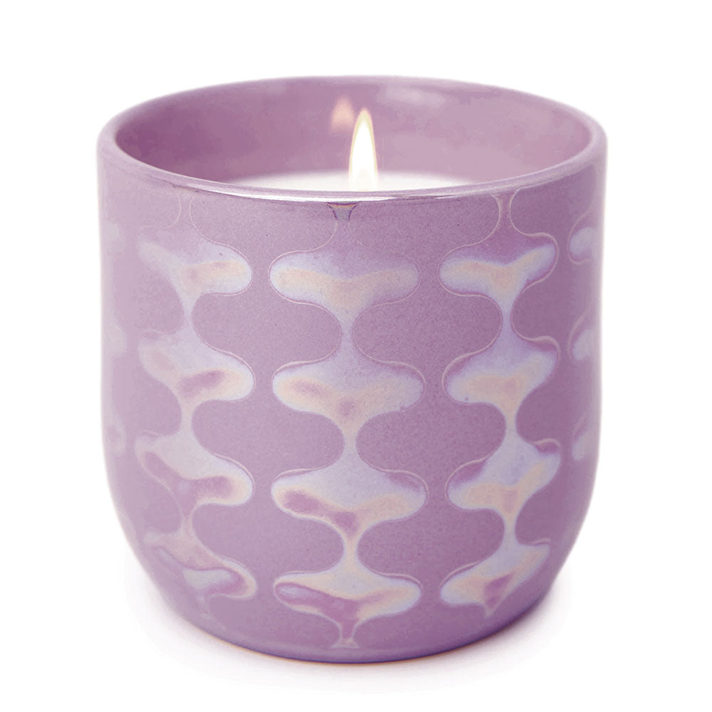 Bougie lustre lavande et fougère avec motif de lampe 10oz (Lvender)