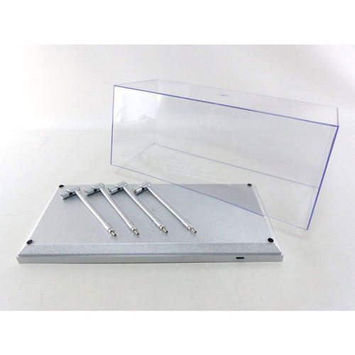 Silver Display Case with LED 1:18 Figure (36x16x16cm)
