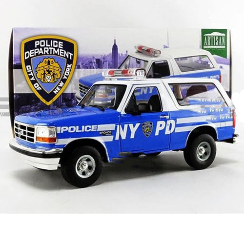 1992 NYPD Ford Bronco Police Car from Artisan 1:18 Scale