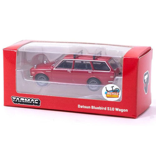1:64 Datsun Bluebird 510 Wagon with Rack 1:64 Scale (Red)