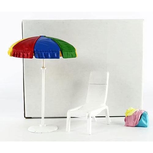 Beach Chair Duffle Bag & Umbrella 1:18 Scale Pack
