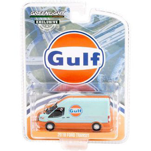 2019 Ford Transit Gulf Oil LWB High Roof 1:64 Scale 6pcs
