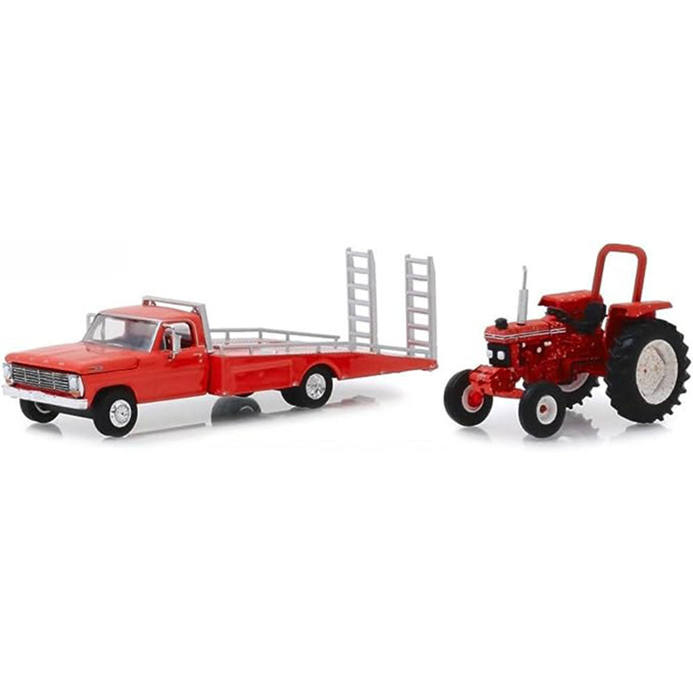 1969 Ford F-350 Ramp Truck & 1958 Tractor 5610 1:64 Scale