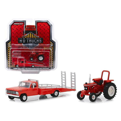 1969 Ford F-350 Ramp Truck & 1958 Tractor 5610 1:64 Scale