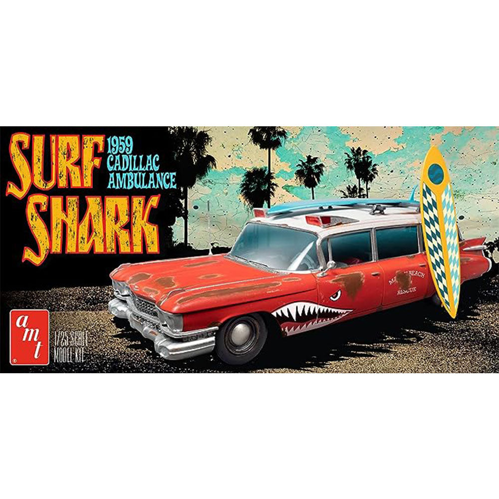 1959 Surf Shark Cadillac Ambulance Plastic Kit 1:25 Scale