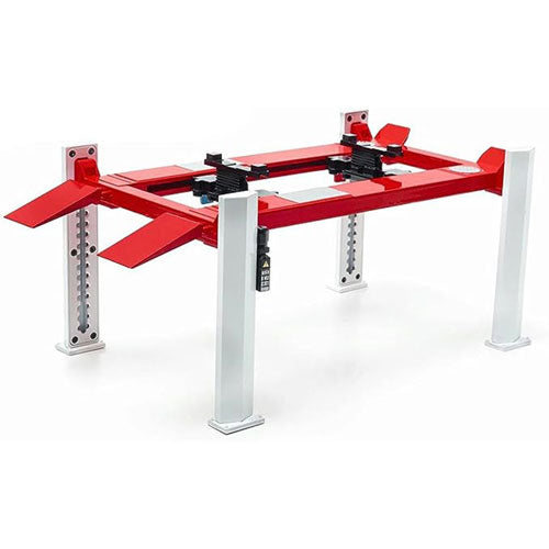 Ajustable 4-Post Lifter 1:18 Scale (White/Red)