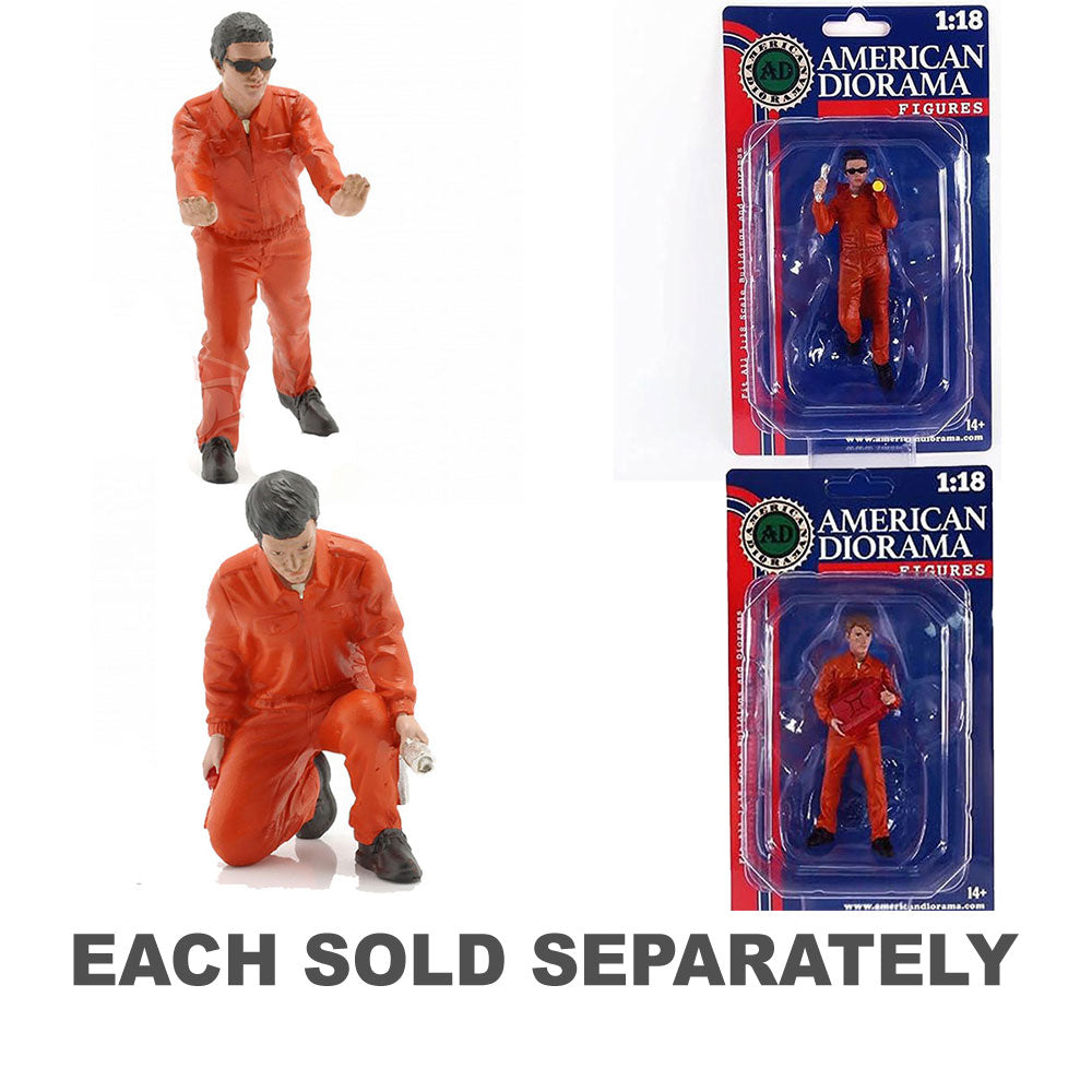 Mechanic in Uniform 1:18 Scale Figure (Orange)