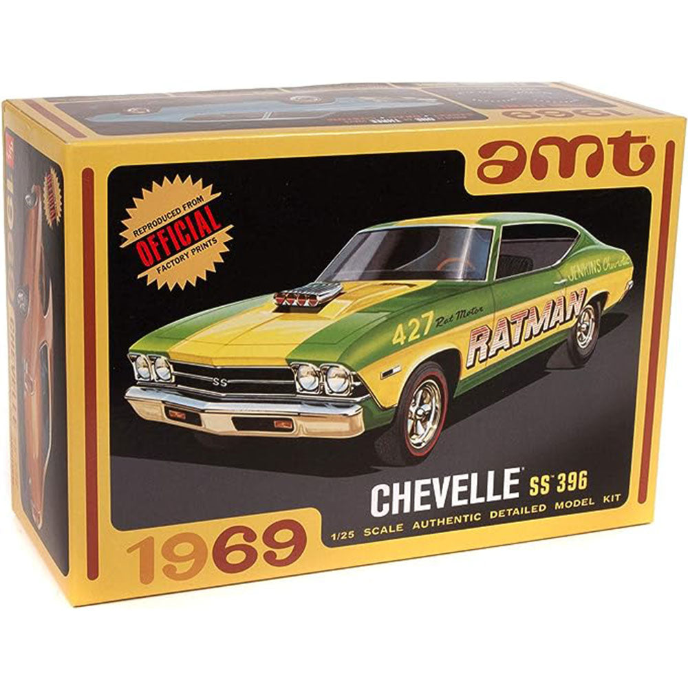 1969 Chevy Chevelle Hardtop Drag Plastic Kit 1:25 Scale