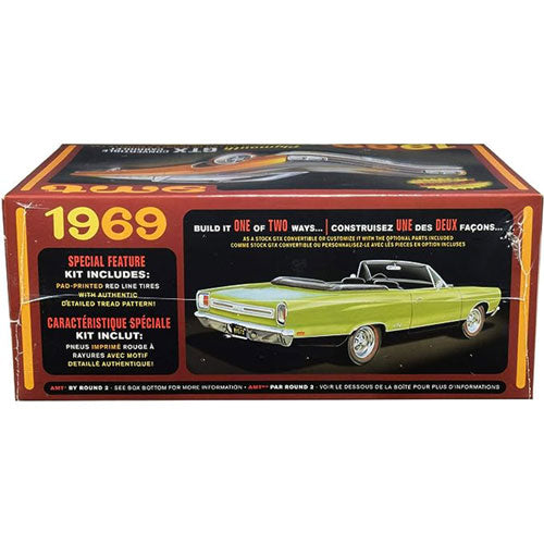 1969 Convertible Plymouth GTX2T Plastic Kit 1:25 Scale