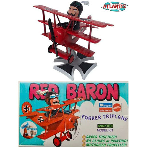 Baron Fokker Triplane Plastic Kit Movie 1:25 Scale (Red)