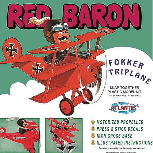 Baron Fokker Triplane Plastic Kit Movie 1:25 Scale (Red)