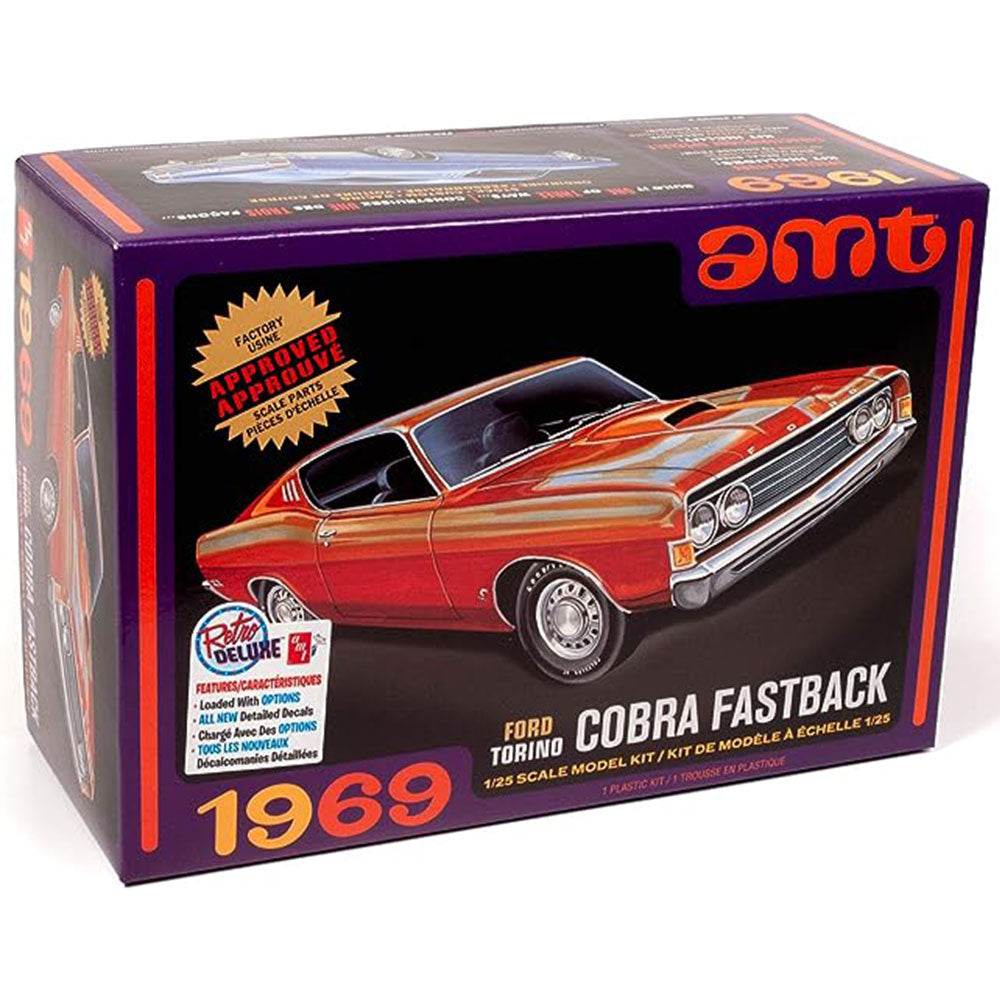 1969 Ford Torino Cobra Fastback Plastic Kit 1:25 Scale