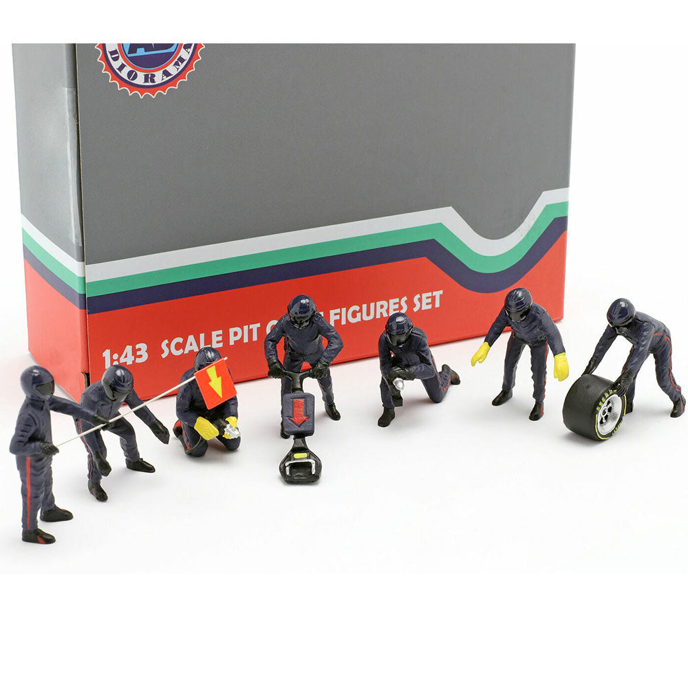 Pit Crew F1 1:43 Scale Figurine (Set of 7)