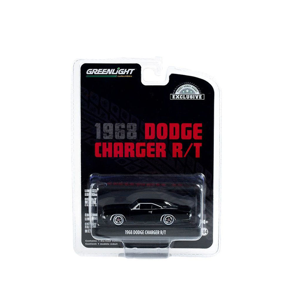 1968 dodge charger r/t modelo escala 1/64 (negro)
