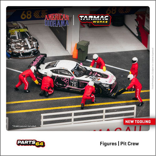 Tarmac Pit Crew 1/64 Scale Figure Set (Red)