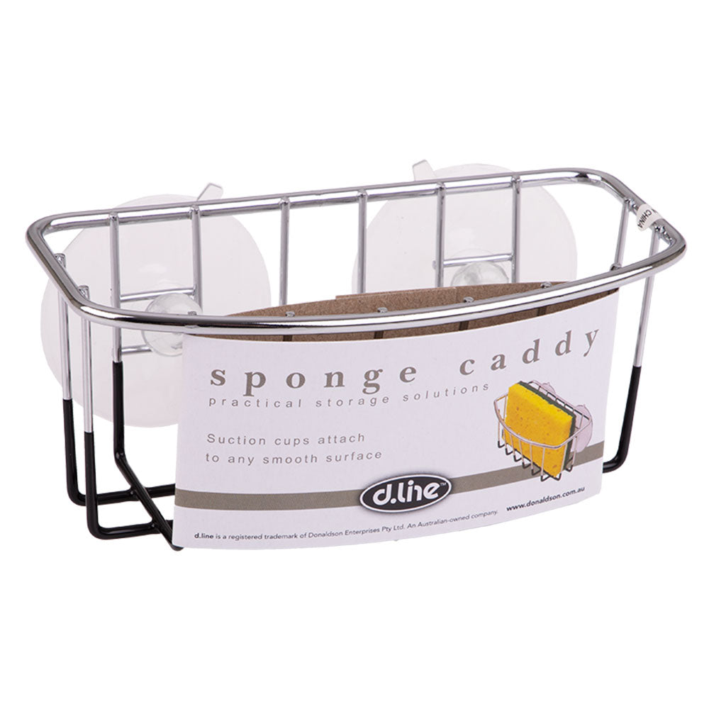 D.Line Sponge Caddy Chrom/PVC mit Saugnäpfen